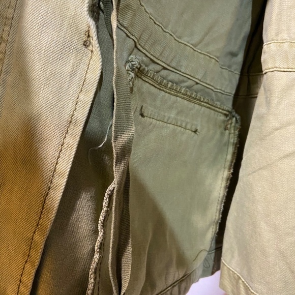 Free People Women's Seize the Day Military Jacket MEDIUM Army Oversized Boho NEW - Picture 11 of 13